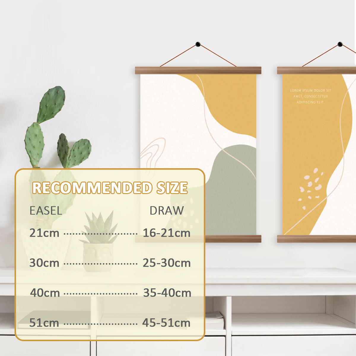 4pcs Picture Poster Hanger Fra - Engraved Wood Frame ulasan dan harga