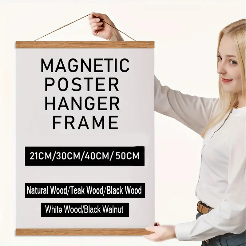 21 30 40 50cm Magnetic Poster  - Engraved Wood Frame ulasan dan harga