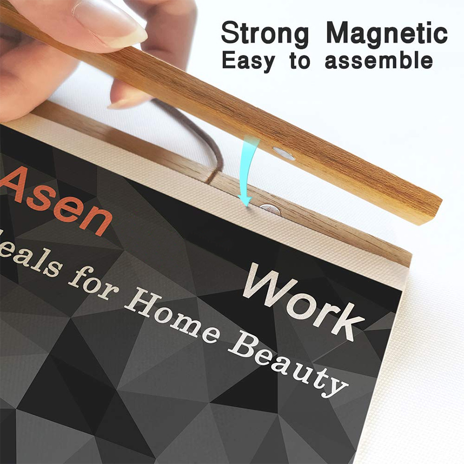 21 30 40 50cm Magnetic Poster  - Engraved Wood Frame ulasan dan harga