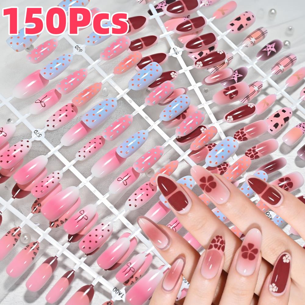150Pcs Pink Blue Ombre Leopard - Pressed Flower Art ulasan dan harga