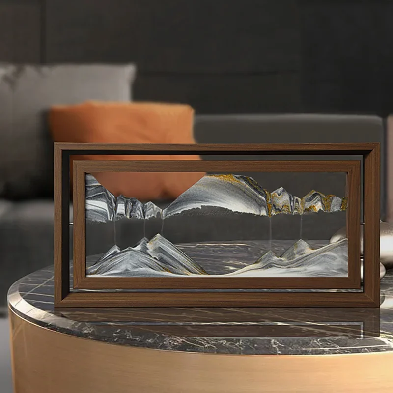 3D Rotatable Sandscape Moving  - Engraved Wood Frame ulasan dan harga