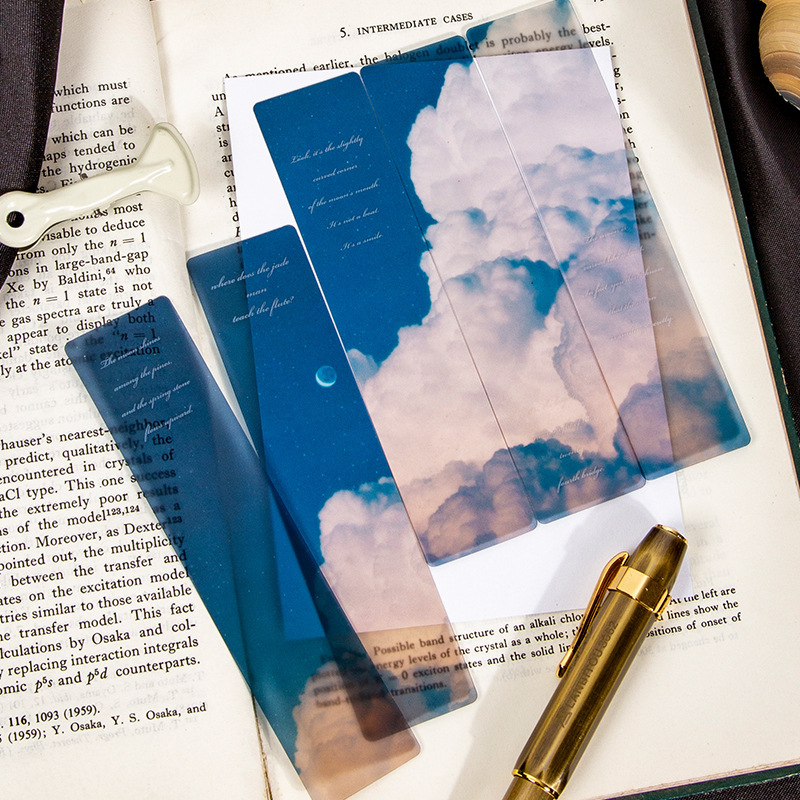 5PCS Space Roaming Matte PET B - Dried Flower Bookmark ulasan dan harga