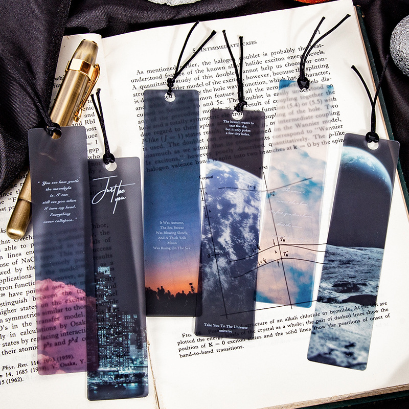 5PCS Space Roaming Matte PET B - Dried Flower Bookmark ulasan dan harga