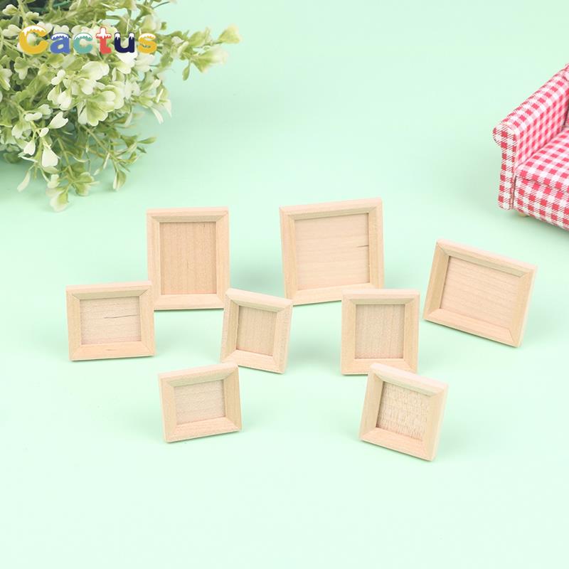 1Pc 1/12 Dollhouse Miniature W - Engraved Wood Frame ulasan dan harga