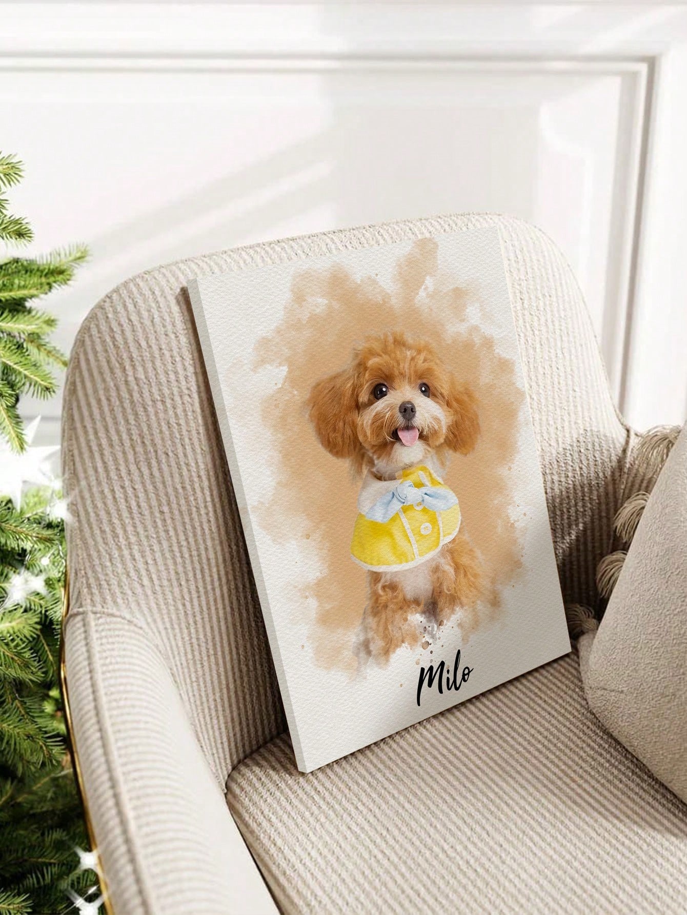 Customized Watercolor Pet Port - Pet Portrait Custom ulasan dan harga