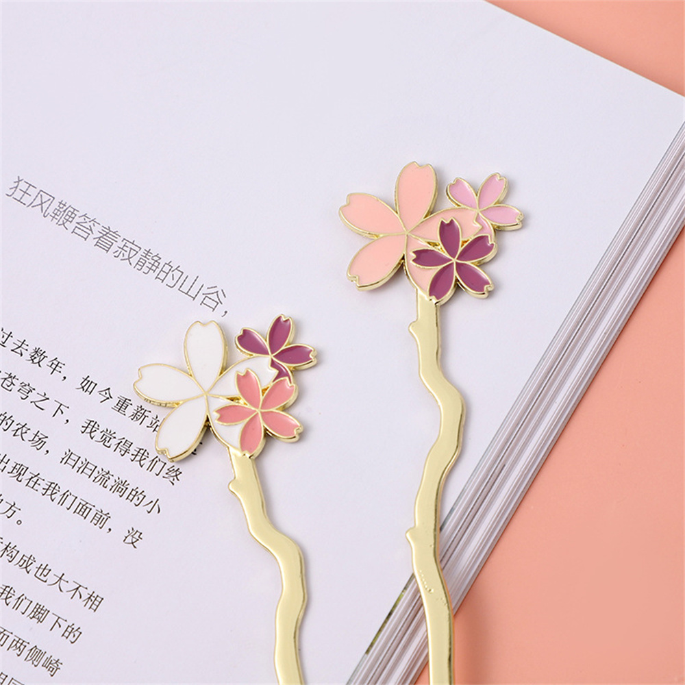 Metal Sakura Bookmark Creative - Dried Flower Bookmark ulasan dan harga