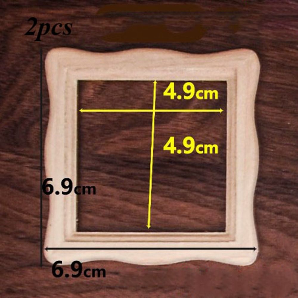 2pcs New 1/12 Dollhouse Miniat - Engraved Wood Frame ulasan dan harga