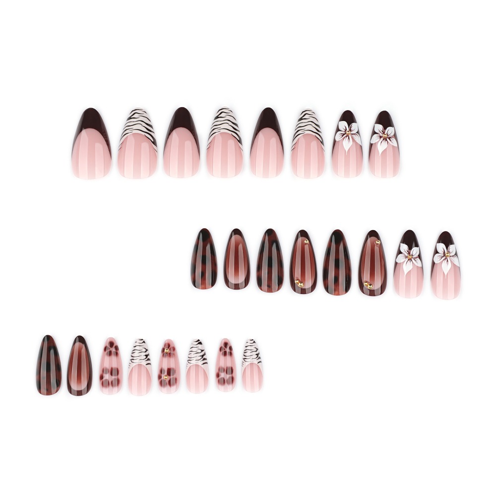 24pcs Brown French Tip Press o - Pressed Flower Art ulasan dan harga