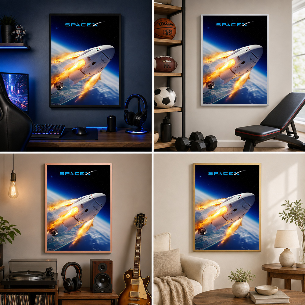 Spacex Dragon Capsule Reentry  - Custom Map Poster ulasan dan harga